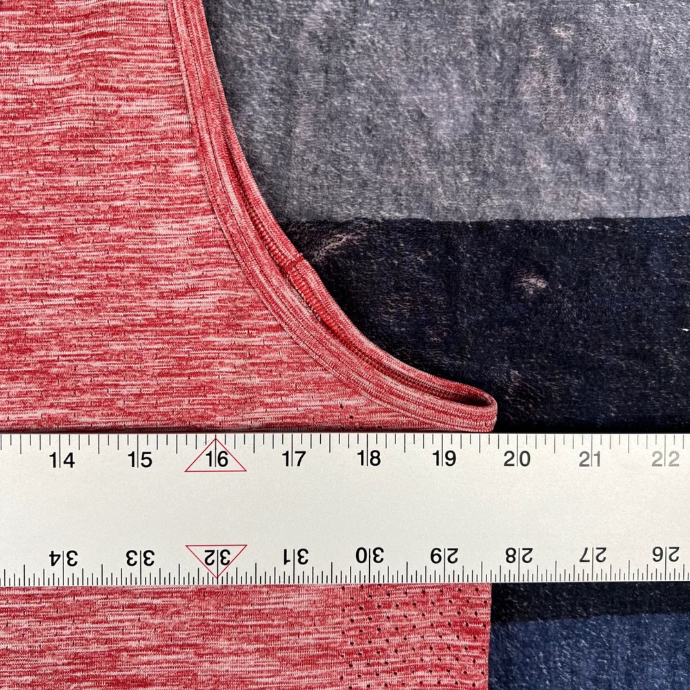 Lululemon Metal Vent Tech Tank Top Mens Medium Red Heathered Sleeveless Shirt - Picture 4 of 5